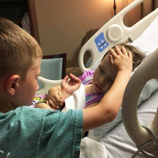 The poignant story behind a 6-year-old boy’s farewell to his dying sister